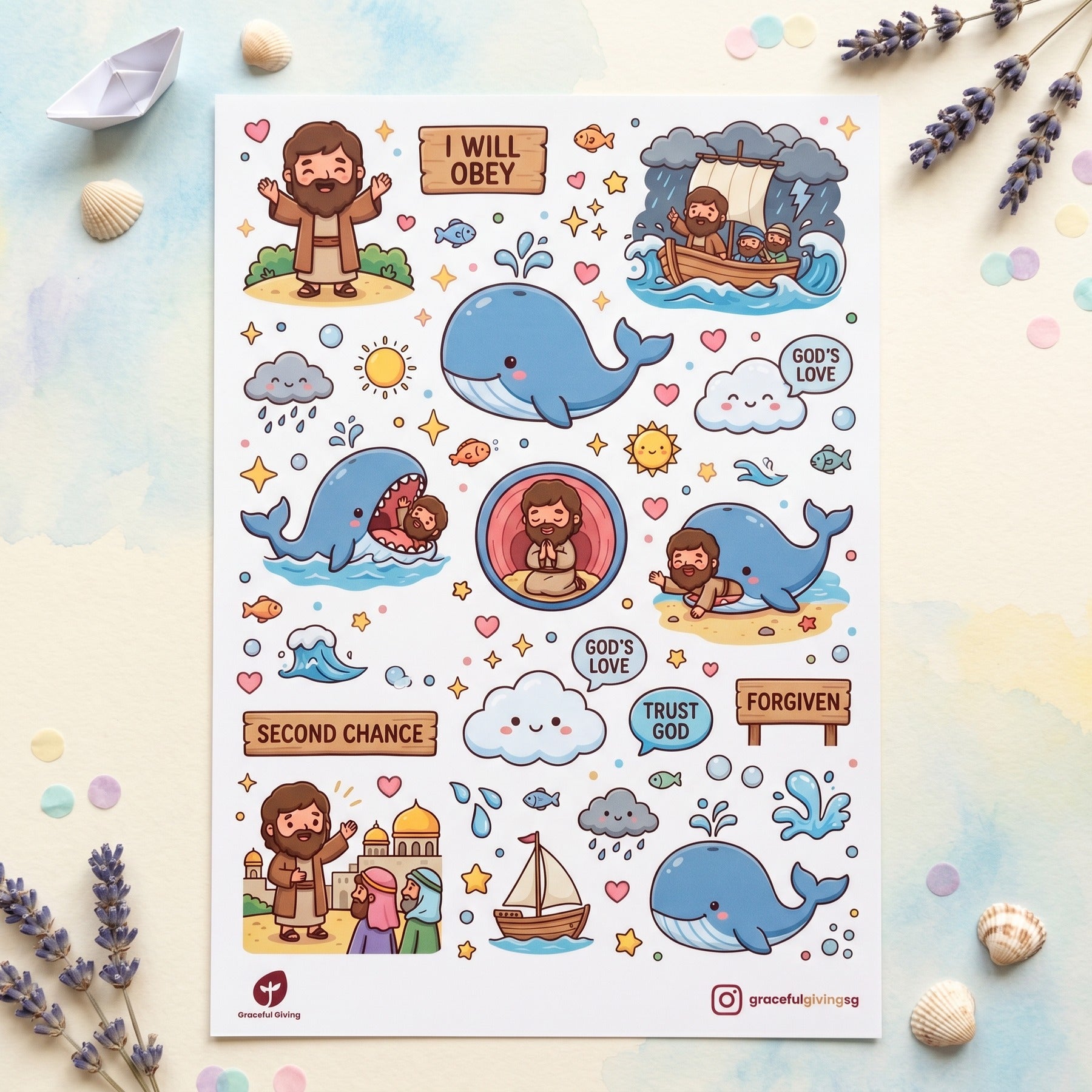 Jonah and the Whale — Sticker Pack
